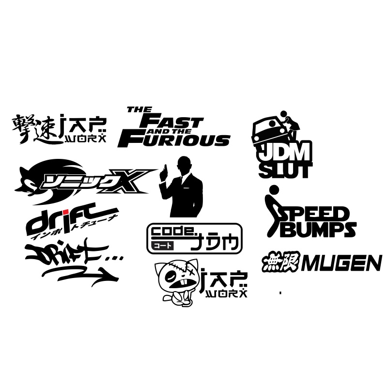 japanese bike decals