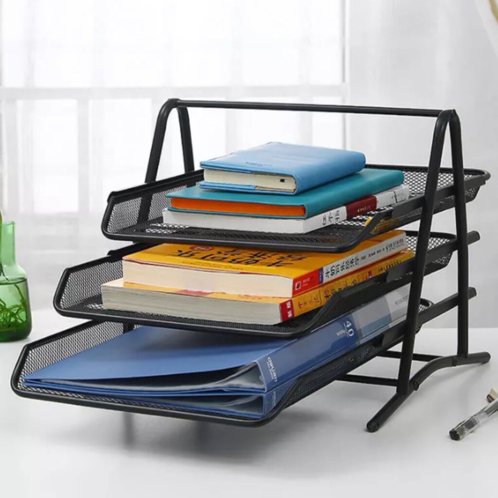 3 TIER MESH DOCUMENT TRAY FILING DATA RACK | Shopee Philippines
