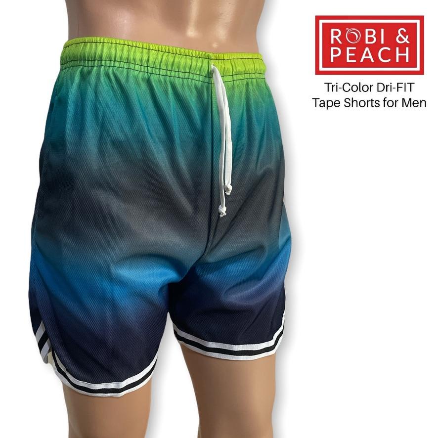 Robi & Peach: Pete Tri-Color Dri-FIT Tape Walking Shorts for Men ...