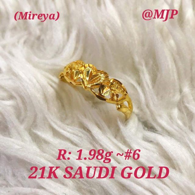 Saudi gold deals ring for ladies