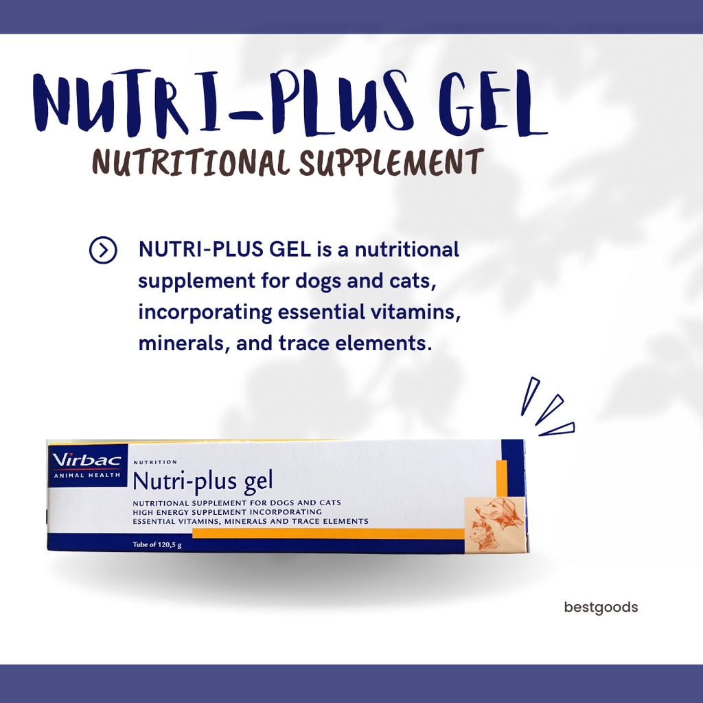 Authentic Nutriplus gel (Virbac Animal Health) EXP 3/ 2024 Shopee