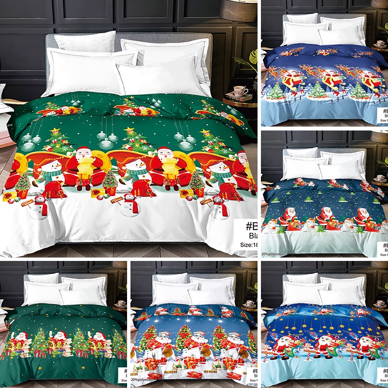 COD Christmas Blanket King Size 180*220cm Blankets Bedding(Only a
