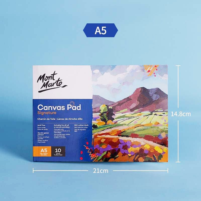 Mont Marte 280gsm Canvas Pad A5 A4 A3 Sizes 10 Sheets Shopee