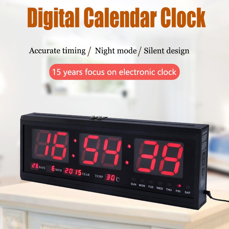 Jumbo 20 Inches 4819 Led Digital Desk Holder Electronic Clock Calendar