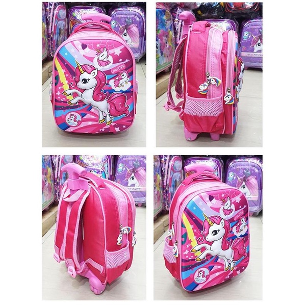 Girls' Kindergarten Trolley School Push Bag with Embossed LOL Horn ...