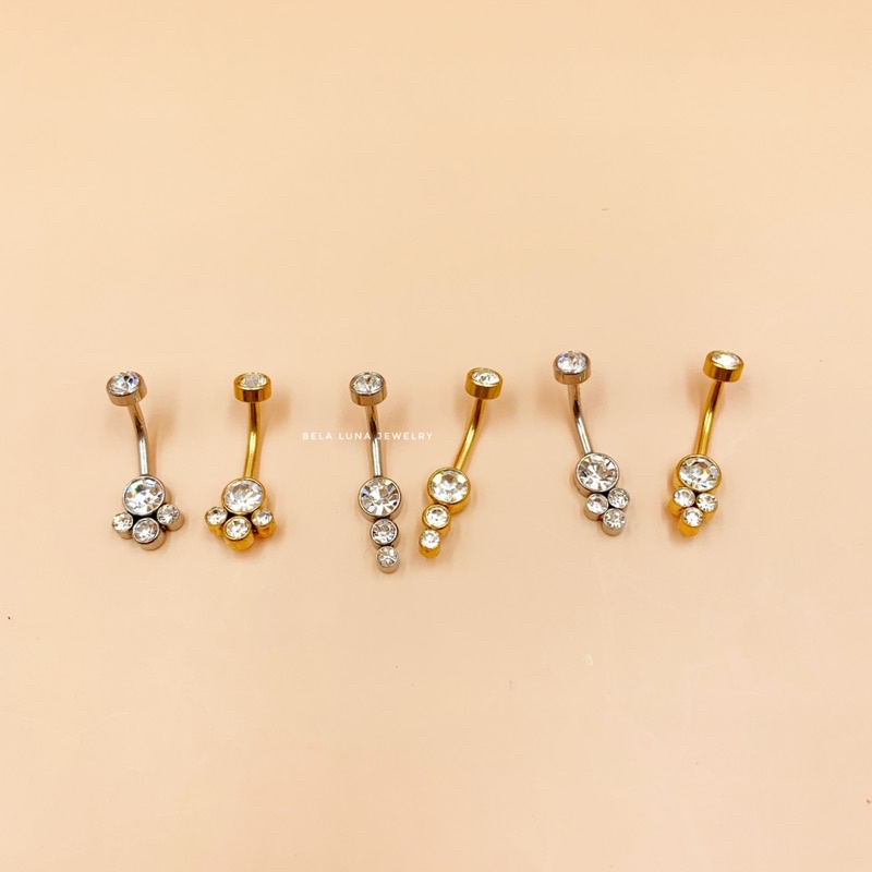 Stainless Steel Crystal Skull Belly – Durable, Tarnish Resistant Jewelry Set for Everyday Wear