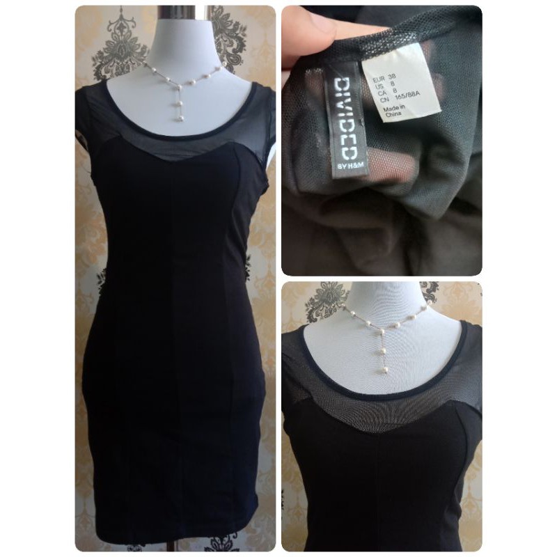 H&m divided black clearance dress