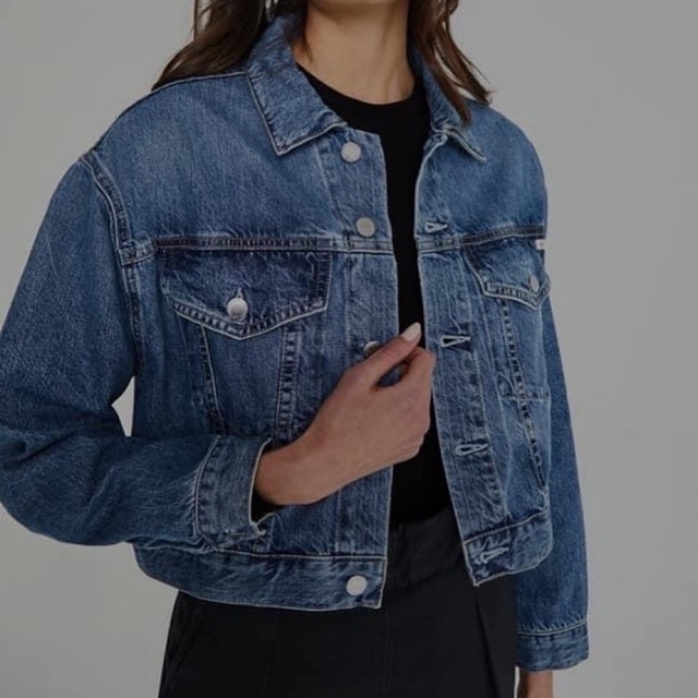 Bershka cropped hotsell denim jacket