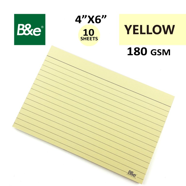 Bnesos Stationary School Supplies B&e Colored Index Card 4x6 10Sheets ...