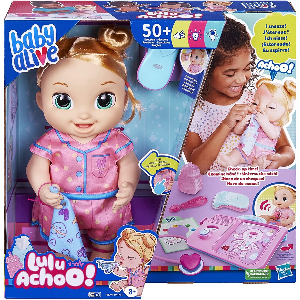 Baby Alive Lulu Achoo Doll, 12-Inch Interactive Doctor Play Toy