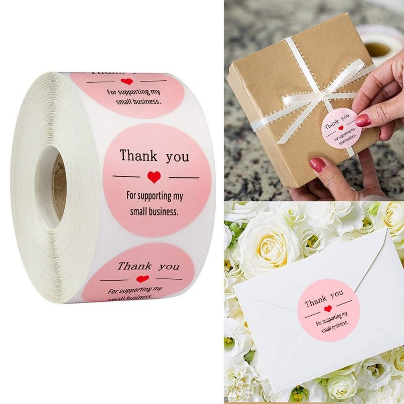 500PCS Round THANK YOU Stickers seal labels Labels stickers for Package ...