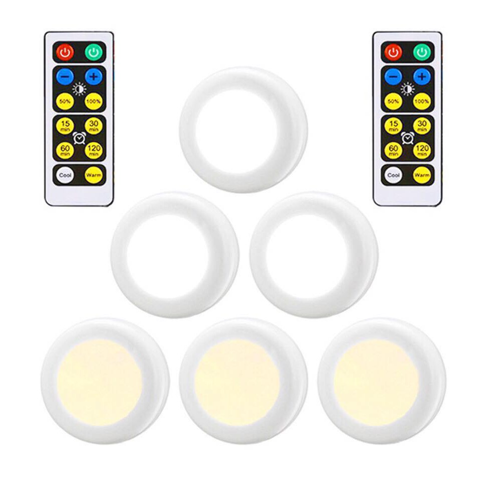 3 Colors Dimmable Wireless LED Puck Lights Touch Sensor | Shopee ...
