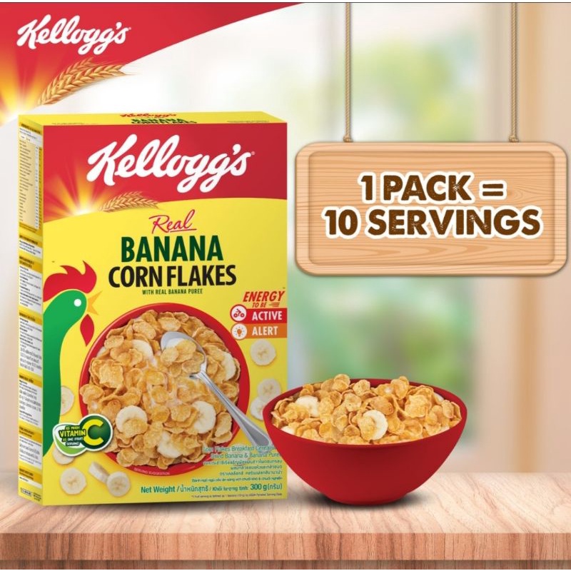 Kellogg's Banana Corn Flakes Cereal 300g | Shopee Philippines