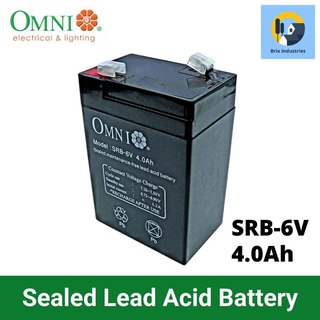 Omni Sealed Rechargeable Battery Sealed Lead Acid Battery 6V 4Ah SRB