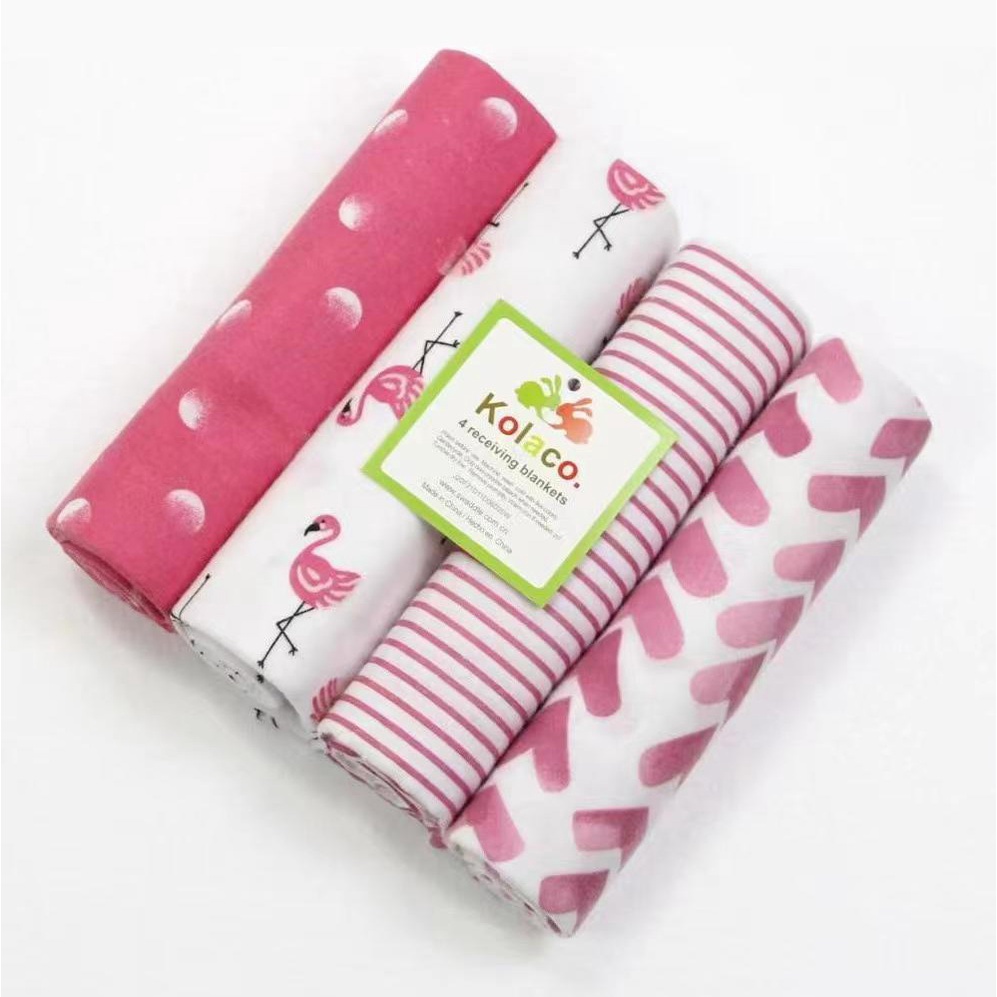 Original 4 in 1 Baby Receiving Blanket Assorted 100 Cotton best chioce