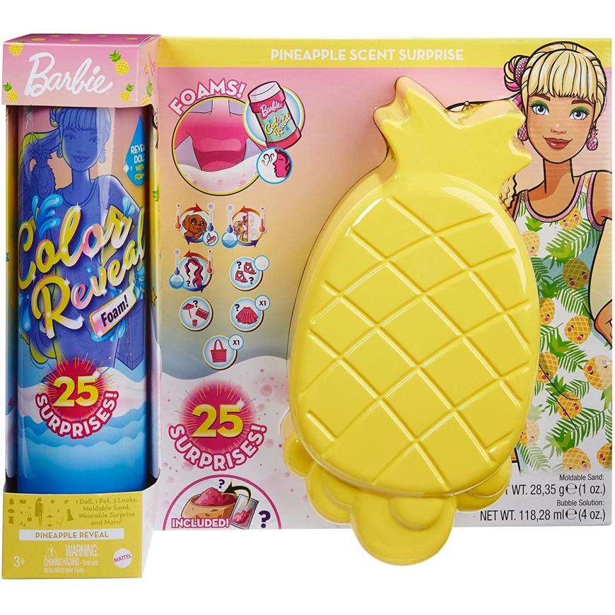 Barbie Color Reveal Summer Foam Pineapple Scent Shopee Philippines
