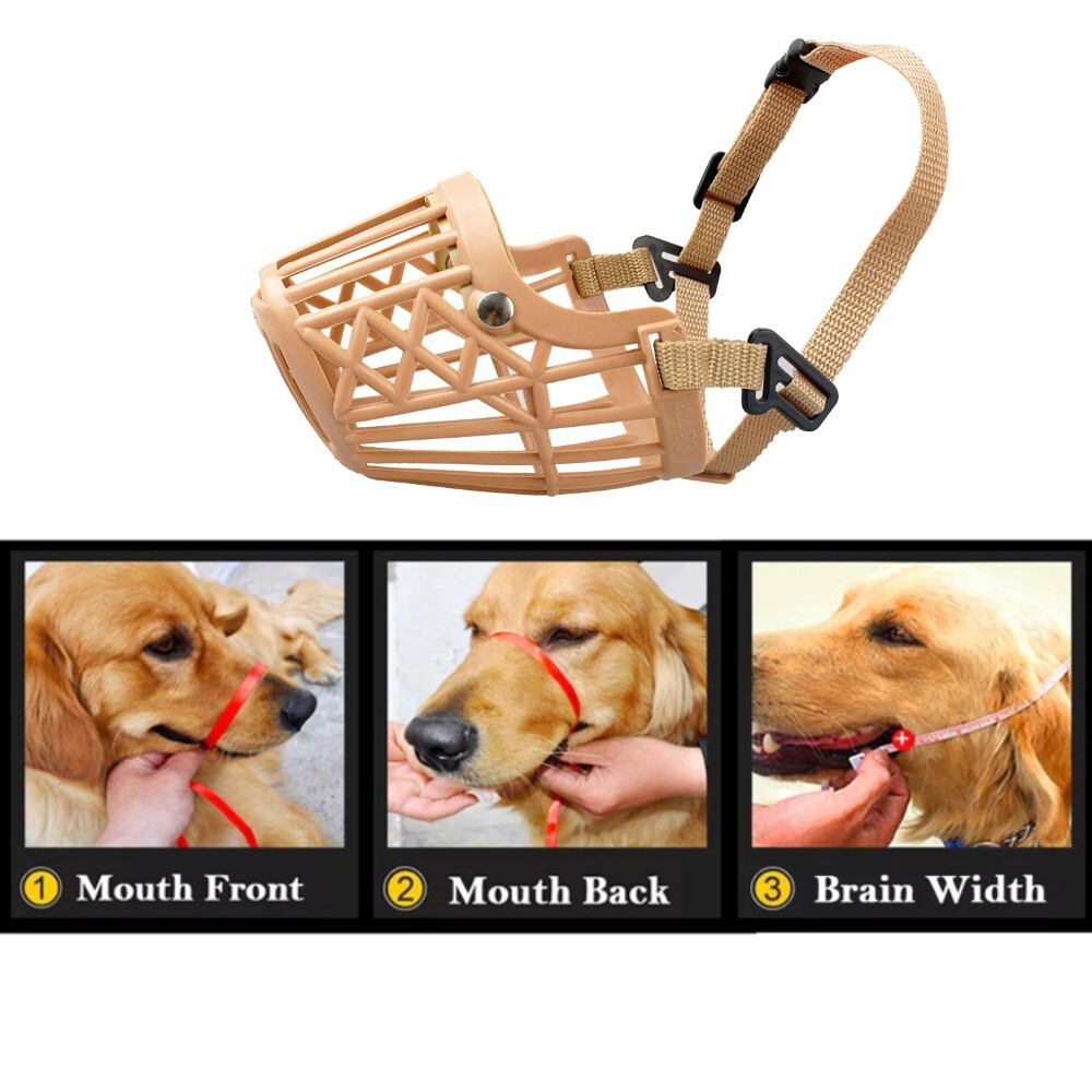 7 sizes Dog Plastic Muzzle Busal Basket Design Plastic Muzzel Busal for ...