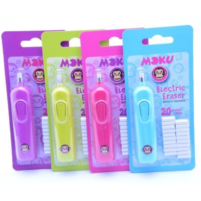 Moku Electric Eraser Baterry Operated with 20 eraser refill Shopee