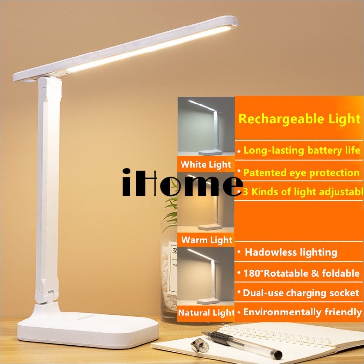 Table Lamp LED Stand Desk Lamp Rechargeable 3 levels brightness Light