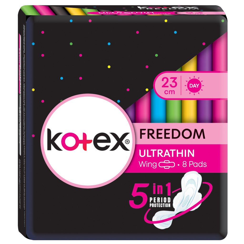 Kotex Freedom Ultrathin Sanitary Napkins 23cm 8 Pads x 2 Packs (16