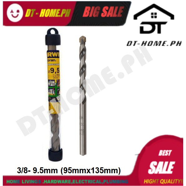 Irwin Masonry Drill Bit Drillbit Mason Concrete 3mm 4mm 5mm 6.5mm 8mm 9