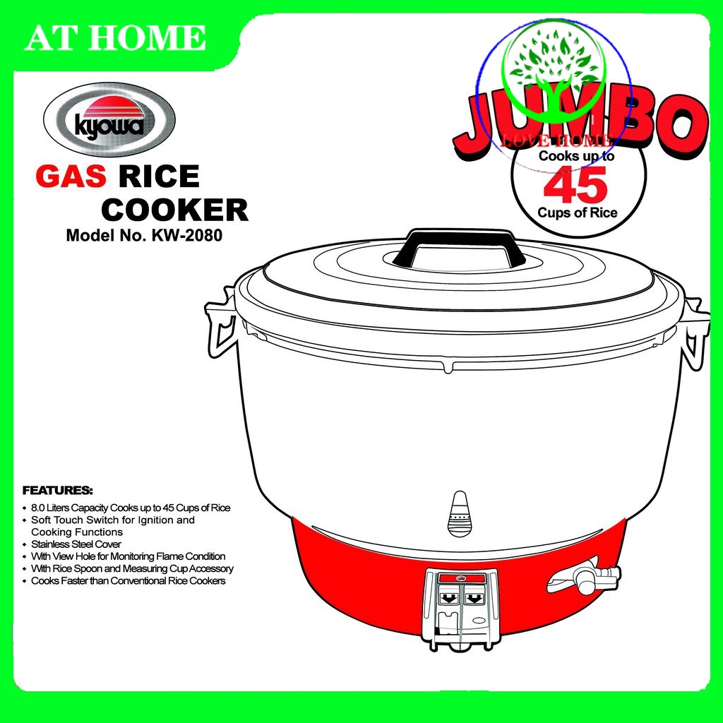 Kyowa 10 Litters Gas Powered Rice Cooker Big Size 55Cups Shopee