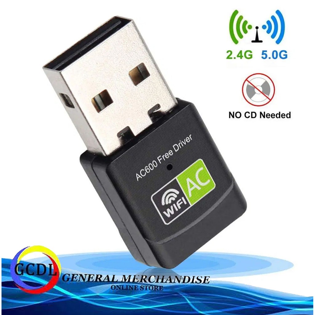 600Mbps Dual Band Wireless USB WiFi Adapter Dongle Driver Free AC600 2 ...