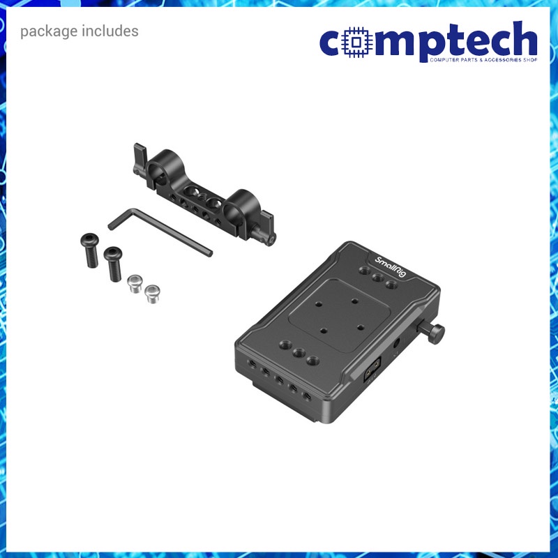 SmallRig V Mount Battery Adapter Plate (Basic Version) with Dual Rod ...