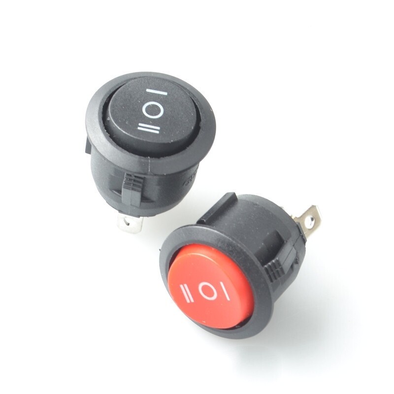 3pcs Black & Red Round Rocker Switch ON-OFF-ON | Shopee Philippines