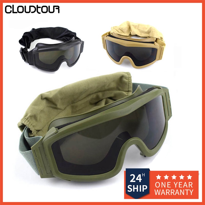 GO Tactical Goggles Military Shooting Sunglasses Lens Military Airsoft  Paintball Machine Windproof