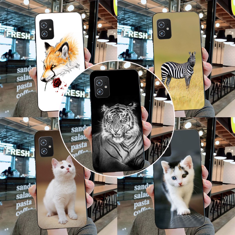 LMLQSZ Custodia per Asus Zenfone 8 ZS590KS, Ultra Sottile Caso Backcover Protezione Posteriore Morbido TPU Silicone Shell Case Protettivo Copertura Cover per Asus Zenfone 8 ZS590KS (5,92) - OP6