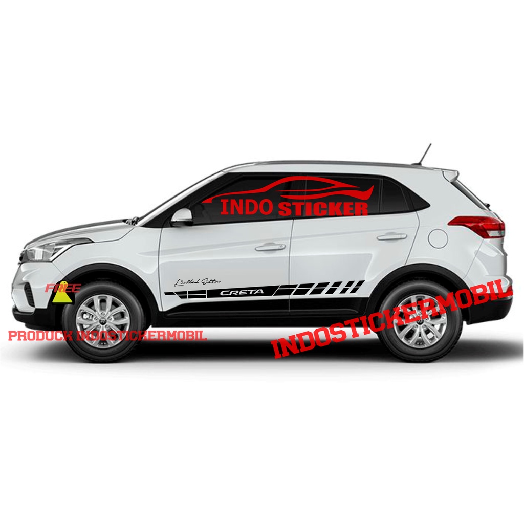 Cutting hyundai creta car sticker, creta car stripe sticker | Shopee ...