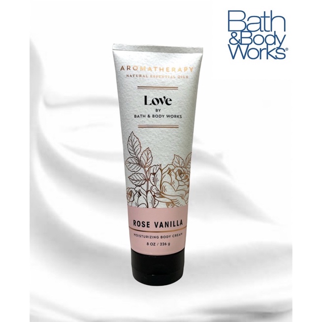 Bath & Body Works AROMATHERAPY ROSE VANILLA Moisturizing Cream 8 oz