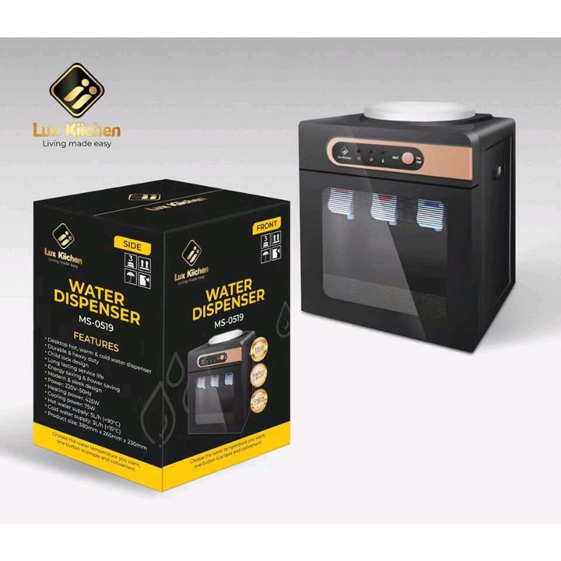 Lux kitchen water dispenser Hot and Cold Home table Water Dispenser