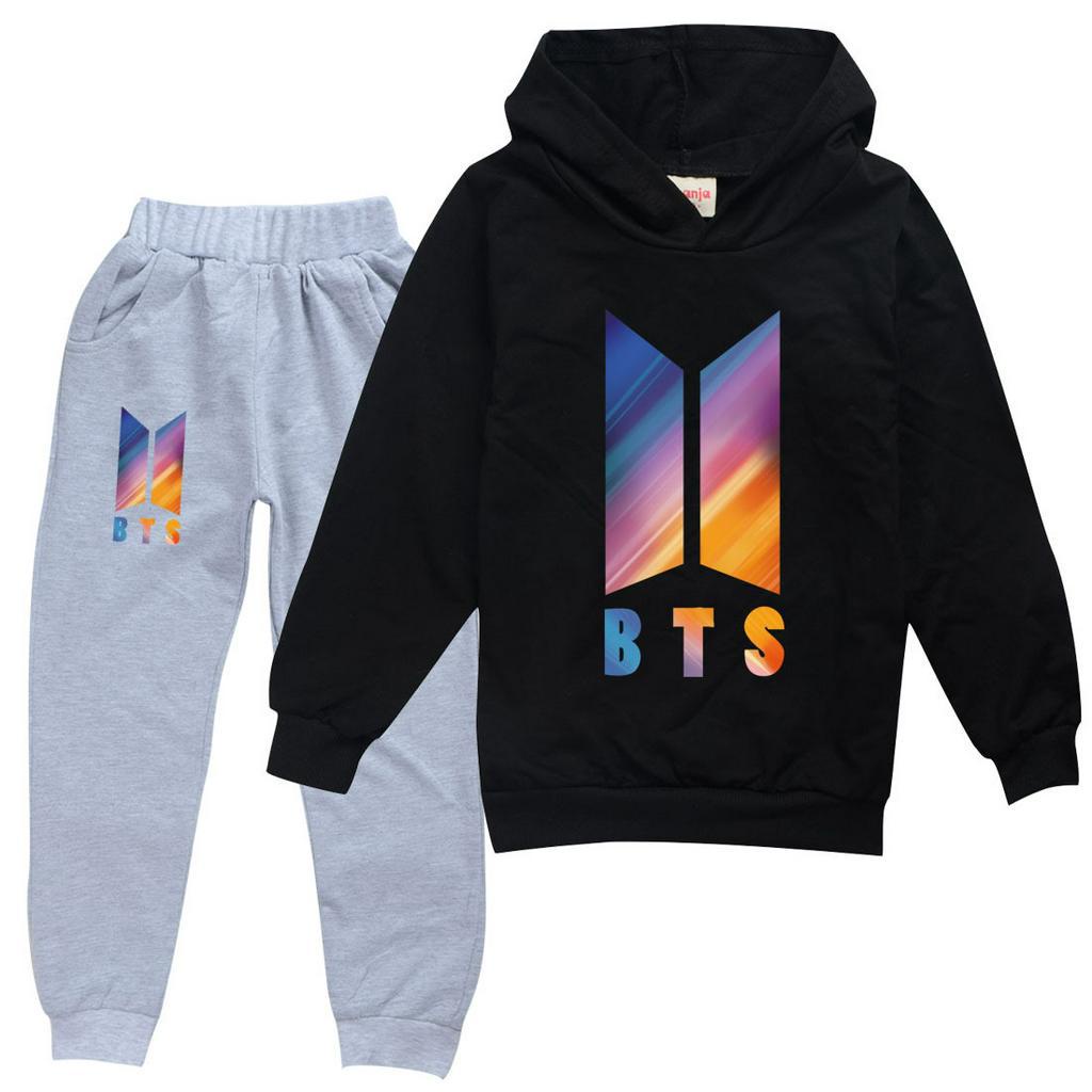 bts232 2 BTS spring autumn teenagers kids terno boys girls unisex hoodies Jacket pants star peripheral hoodies and trousers