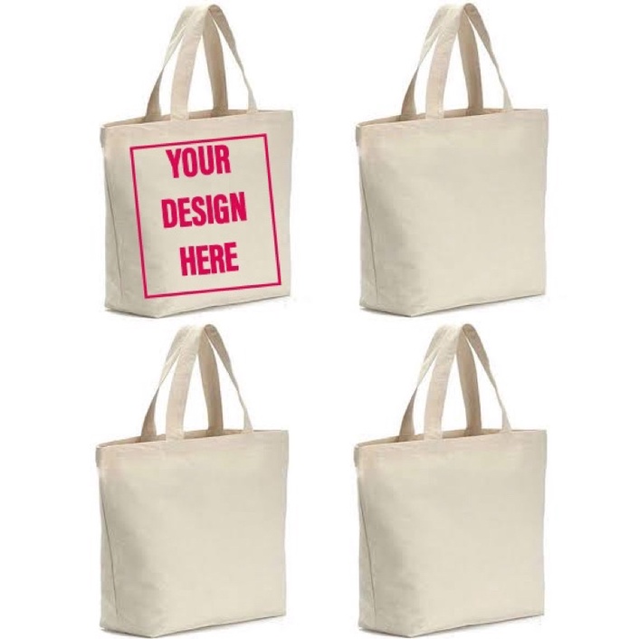 CUSTOMIZED CANVAS GROCERY TOTE BAG 15x14 ,16x15 | Shopee Philippines