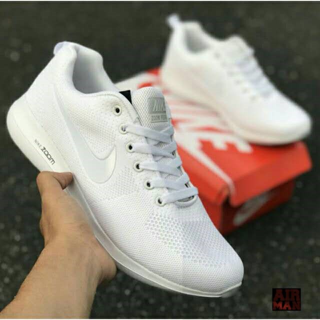 Nike zoom shoes all white sale