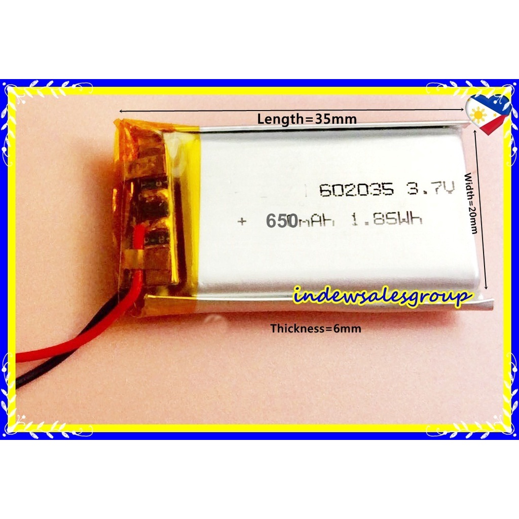 Batterie 3,7V 1100mA Lithium Polymère 3,7x5,9x0,5mm