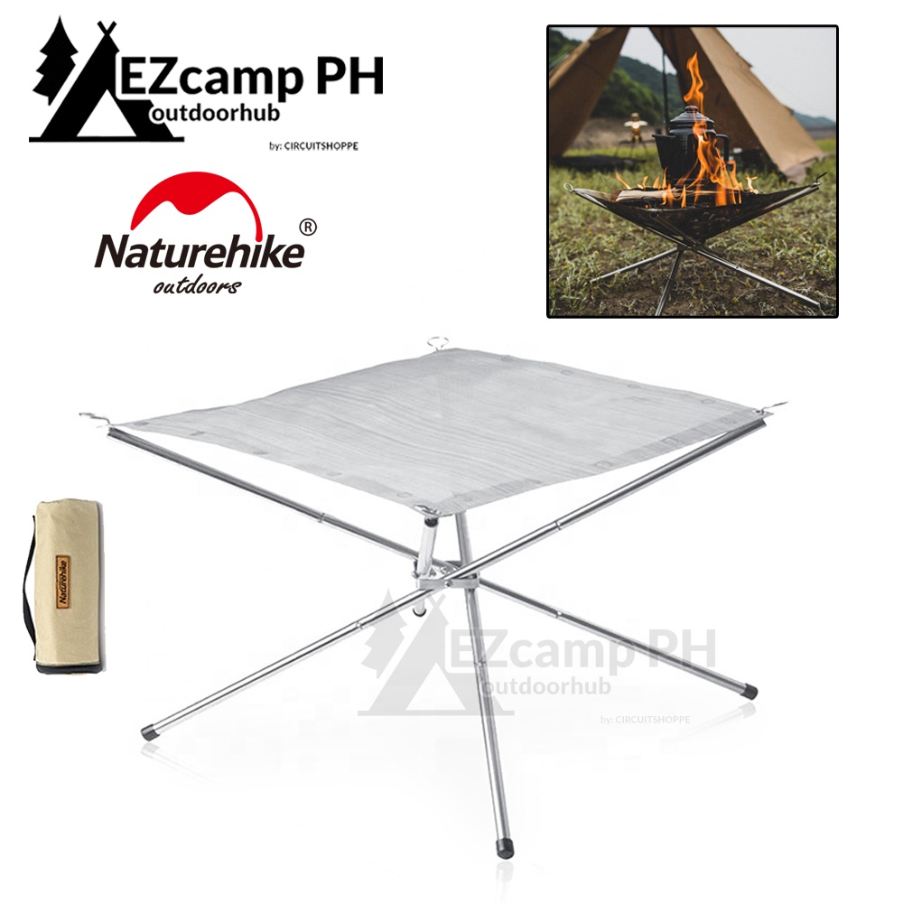 Naturehike Fire Wood Rack Camp Firewood Bonfire Pit Stainless Mesh ...