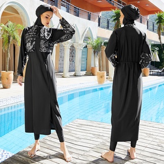 Latest Islamic Swimsuit Full Sleeves Swimwear Women Full Cover Muslim Swimming  Suit Burkini for Women - China Burkini and Swimwear price