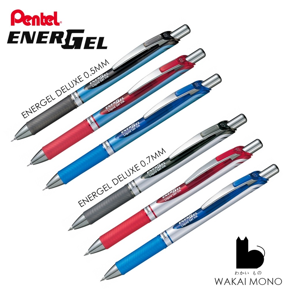 Gel Ink Pen Pentel Energel Deluxe Press Tip Size 0.5-0.7 mm. | Shopee ...
