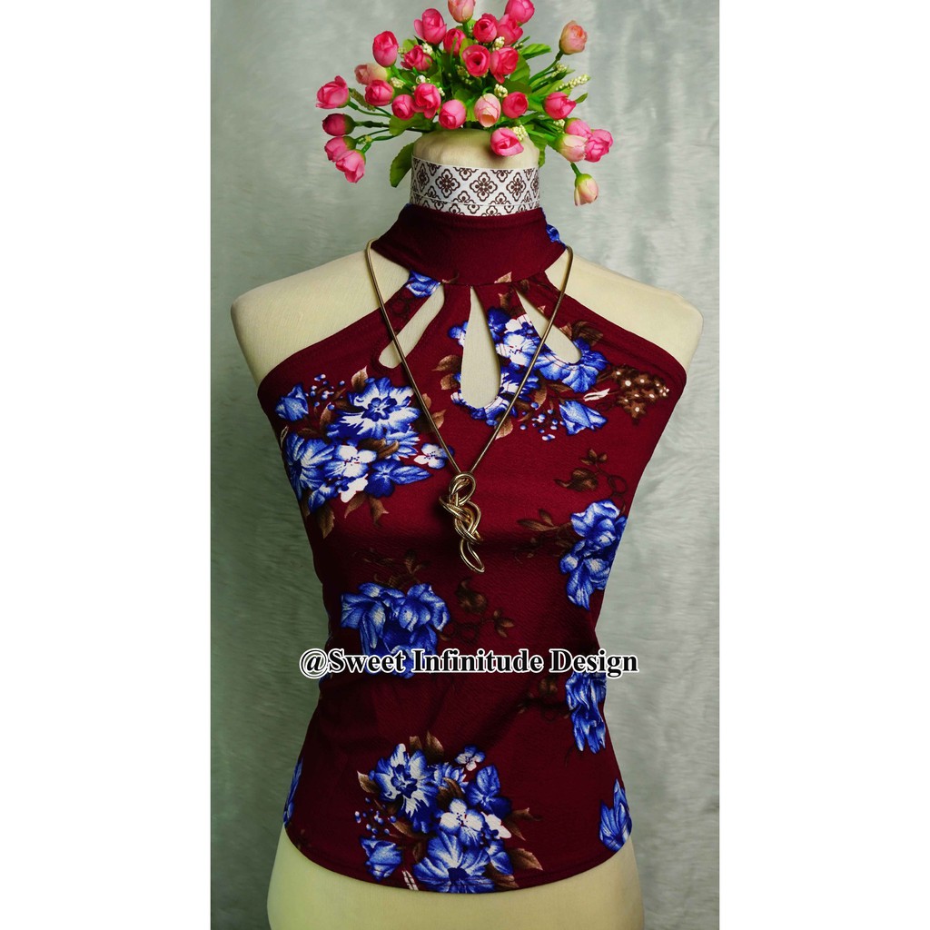 Floral shop sleeveless turtleneck