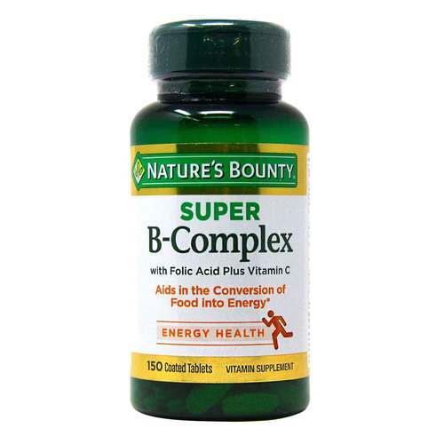 Nature's Bounty Super B - Complex With Folic Acid Plus Vitamin C Energy ...