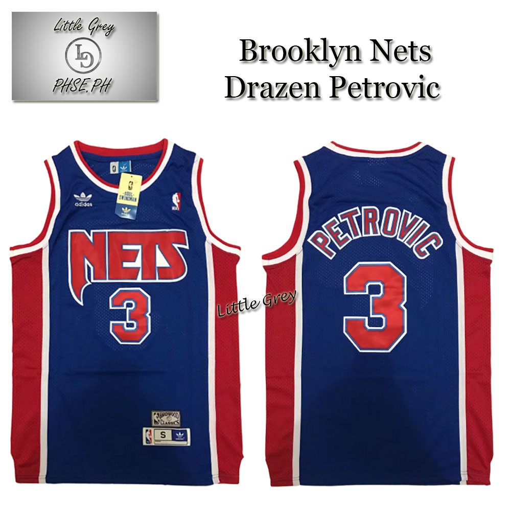 Nba Brooklyn Nets 3 Drazen Petrovic Basketball Jersey Shopee Philippines