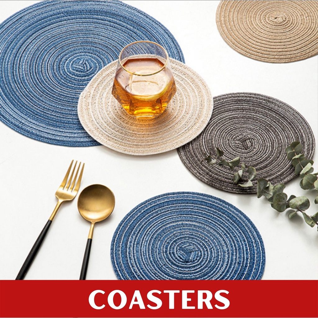 Elegant Placemats For Dining Table HeatResistant Round Design Washable