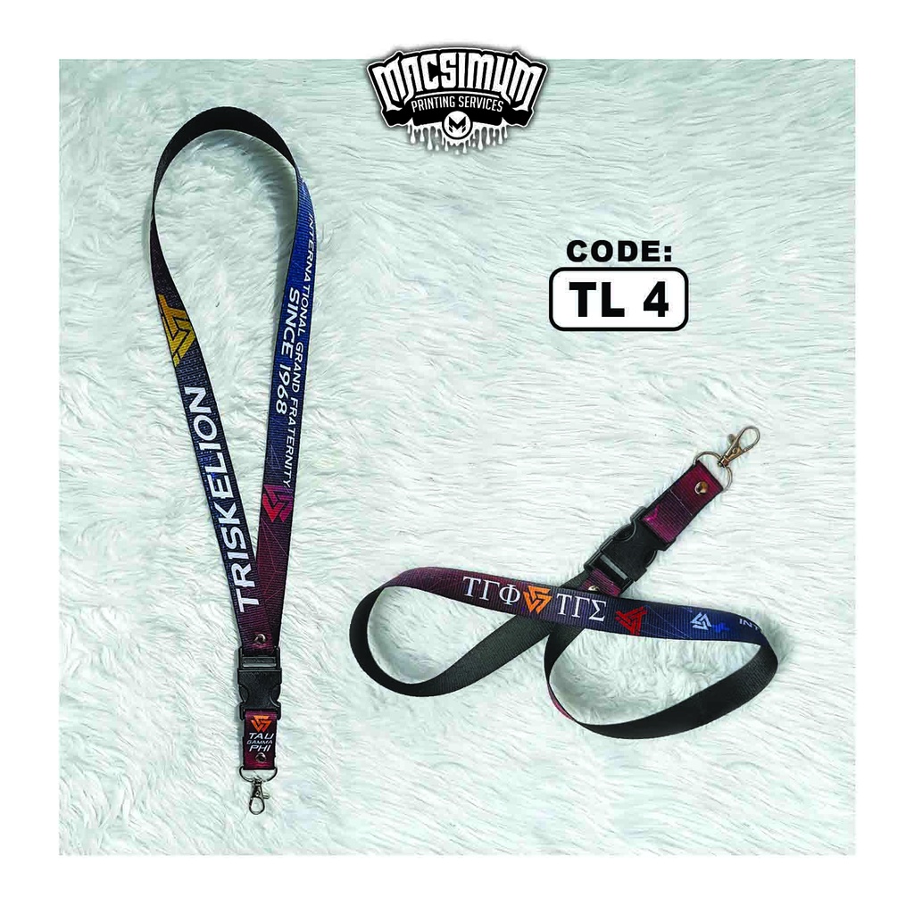 TRISKELION ID LACE LANYARD TAU GAMMA PHI | Shopee Philippines