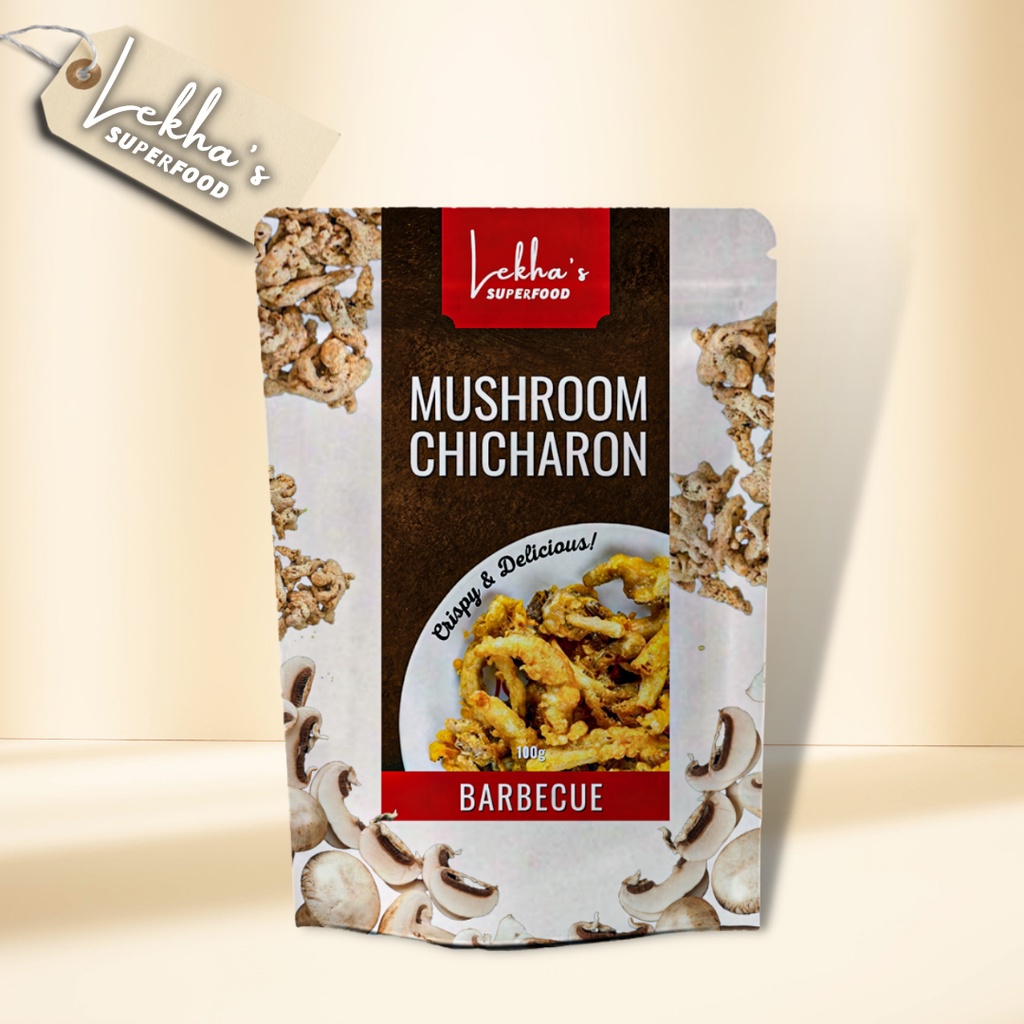Lekha's Superfood Barbecue Mushroom Chicharon Low Carb Snack Keto