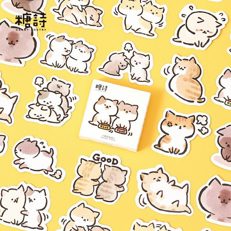 Stickers box of 45 cat stickers. | Shopee Philippines