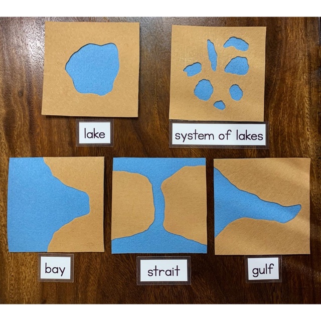 Montessori Land and Water Forms Felt Boards and Labels | Shopee Philippines