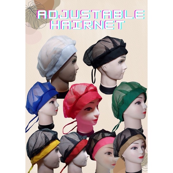 HAIRNET WASHABLE/ADJUSTABLE SUPPLIER HERE (BLACK,WHITE,RED,GREEN,BLUE ...